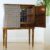 Barschrank schwarz-weiß mit Mahagoni – Swedish Modern, 1940er