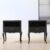 Nachttische schwarz mit Messing – Swedish Grace, 1940er