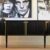 Sideboard mit Barfach schwarz – gustavianisch, 1960er