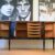 Sideboard schwarz – gustavianisch, 1960er