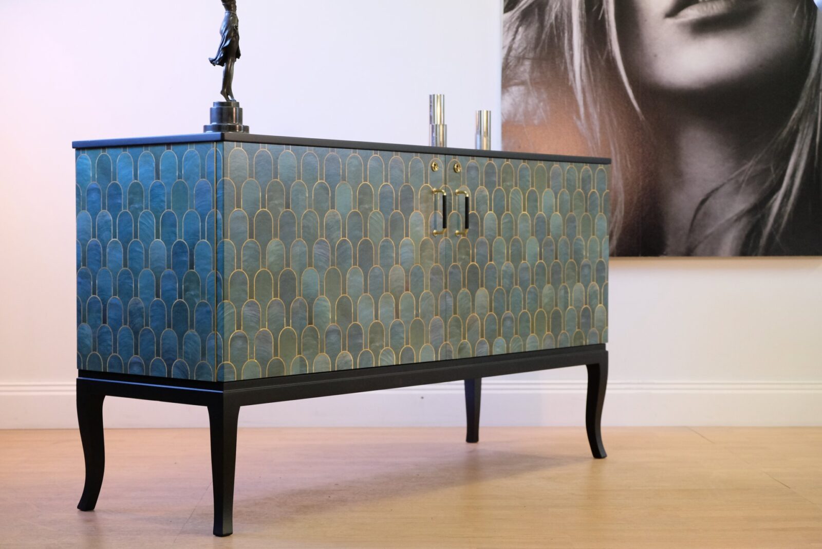 sideboard-596.1_f Sideboard schwarz gemustert – Art déco, um 1930