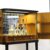 Móvel bar preto com folha de ouro – Swedish Modern, anos 1940